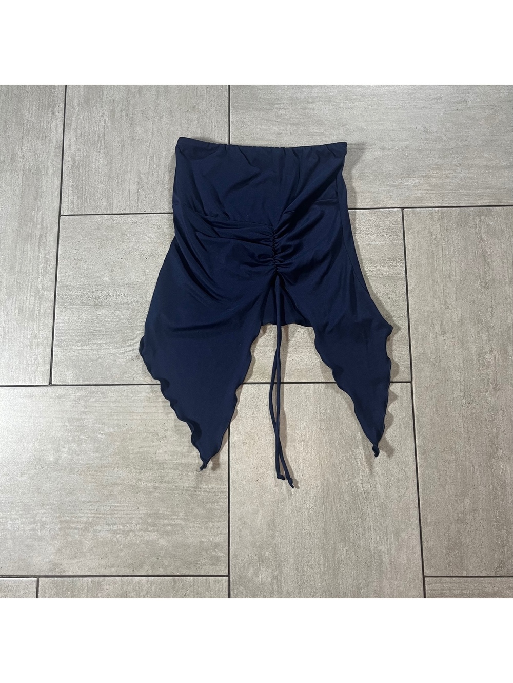 Just Polly Navy Handkerchief Hem top Medium